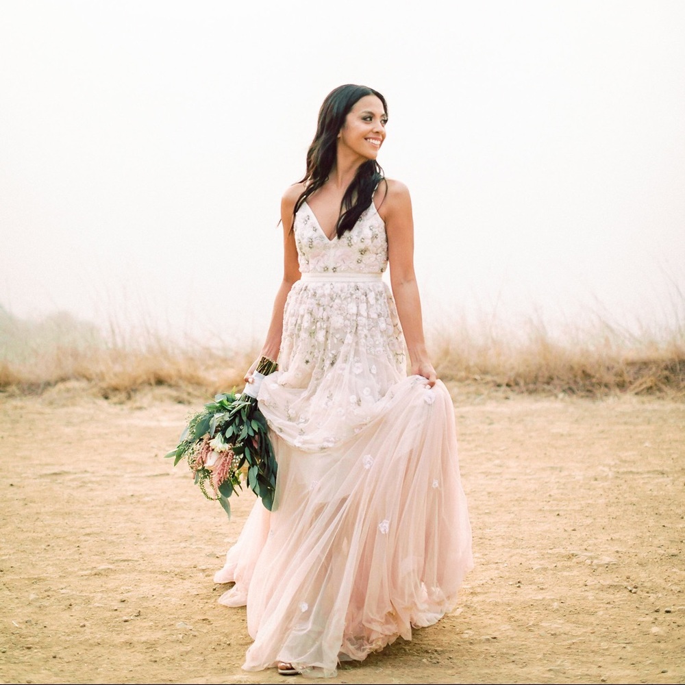 Needle & Thread Pink Ombré Gown